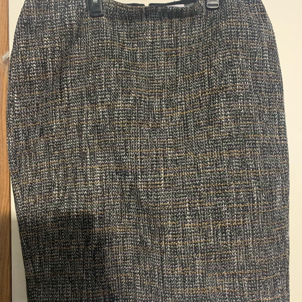 Calvin Klein Multicolor Tweed Pencil Skirt